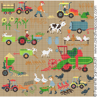 On the farm (large pattern) &lt;br&gt; PER106-PRT