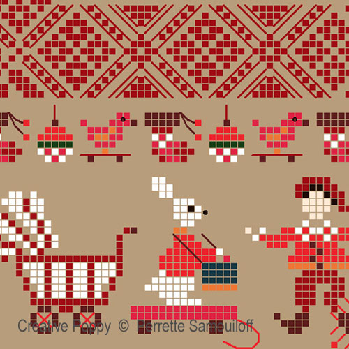 Christmas Mini motif sampler (large) <br> PER127-PRT