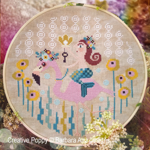A Pearl from the Sea cross stitch pattern by Barbara Ana Designs