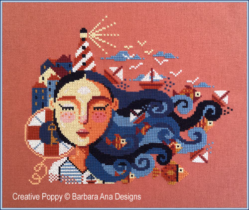 Blue Dreams cross stitch pattern by Barbara Ana Designs
