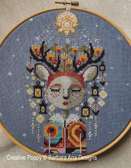 Deer Dreams cross stitch pattern by Barbara Ana Designs