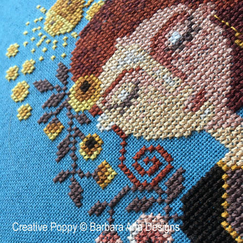 Dreaming Girl cross stitch pattern by Barbara Ana Designs
