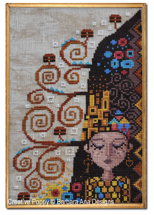 Dreaming of Klimt cross stitch pattern by Barbara Ana Designs