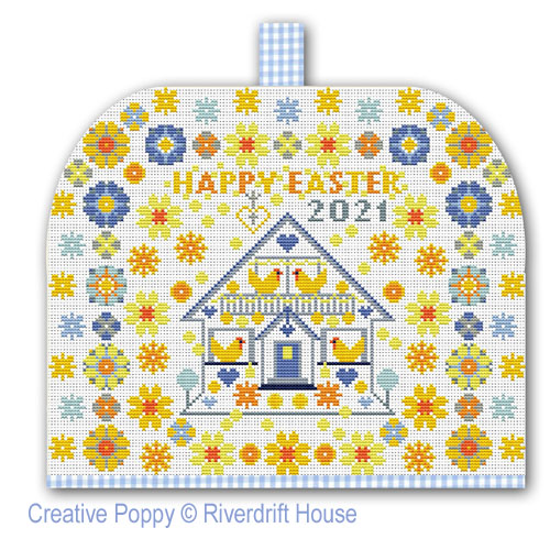 Happy Easter (Sampler or Tea-cosy) <br> RDH169-PRT