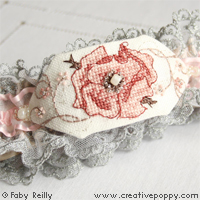 Sepia Rose Garter and Gift tag &lt;br&gt; FAB166-PRT
