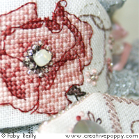 Sepia Rose Garter and Gift tag <br> FAB166-PRT