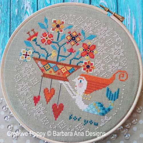 Flowers from the Sea cross stitch pattern by Barbara Ana Designs