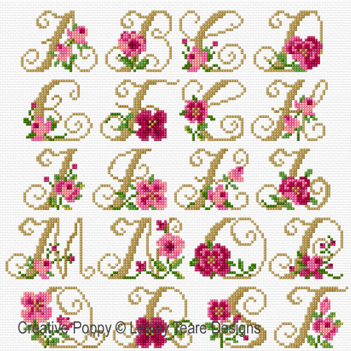 Alphabet - Roses <br> LJT516-PRT
