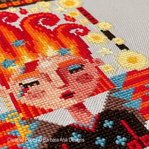 Starwoman cross stitch pattern by Barbara Ana Designs