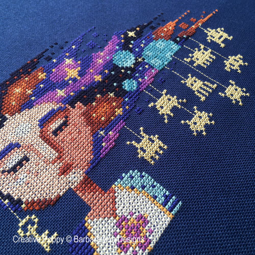 Cosmic Dreams II (The Big Sister) cross stitch pattern by Barbara Ana Designs