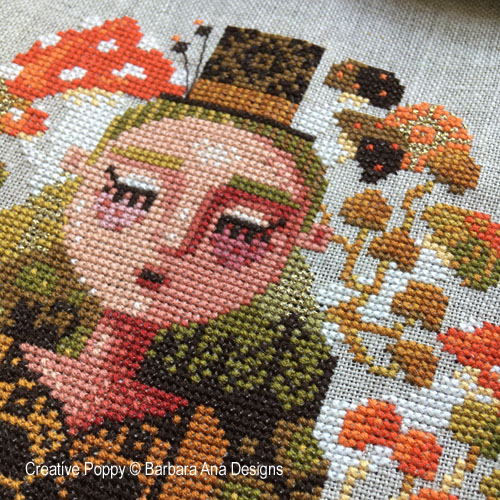 Mushroom Dreams, cross stitch pattern by Barbara Ana Designs