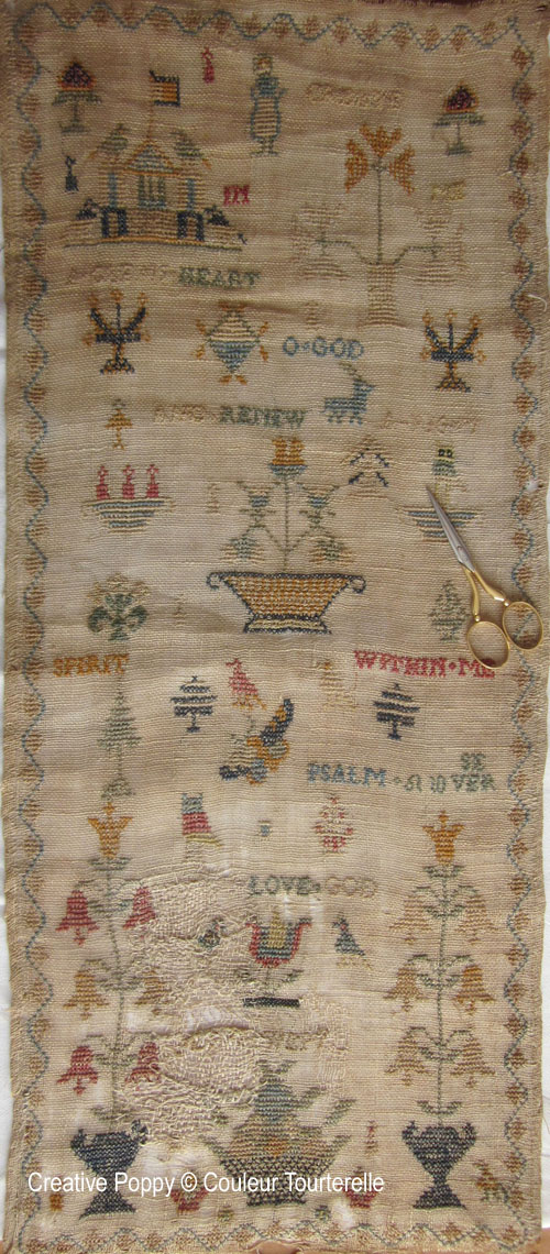 Create in Me a Clean Heart  - Reproduction Sampler<br> CLT136-PRT
