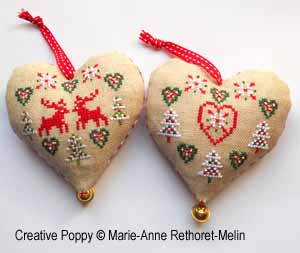 Christmas Hearts Ornaments &lt;br&gt; MAR166-PRT