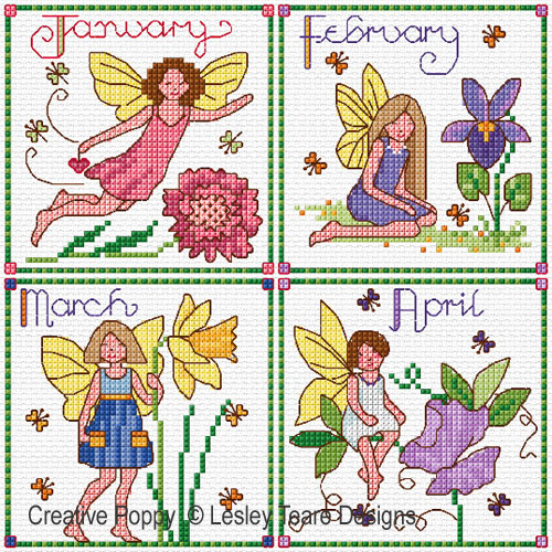 12 Monthly Birthday Fairies - Greeting cards <br> LJT147-PRT