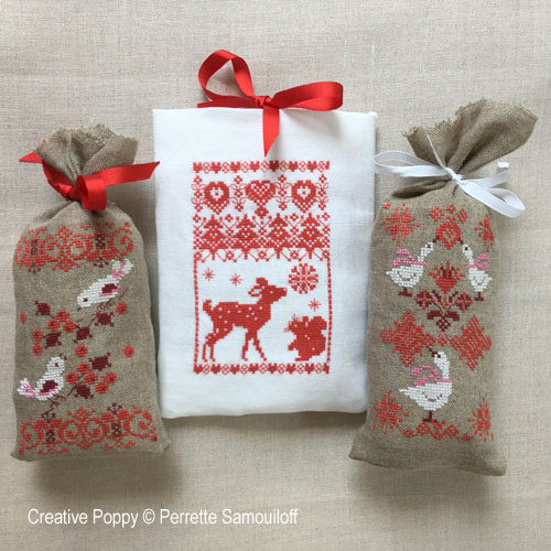 Small Christmas Gift Bags - Birds, Geese, Deer and Squirrel<br> PER275-PRT