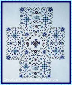 Tam&#039;s Creations - Blue Hibiscus (cross stitch pattern)