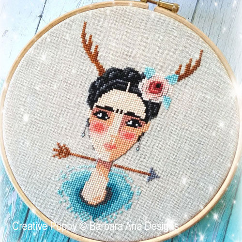The Wounded Deer cross stitch pattern by Barbara Ana Designs