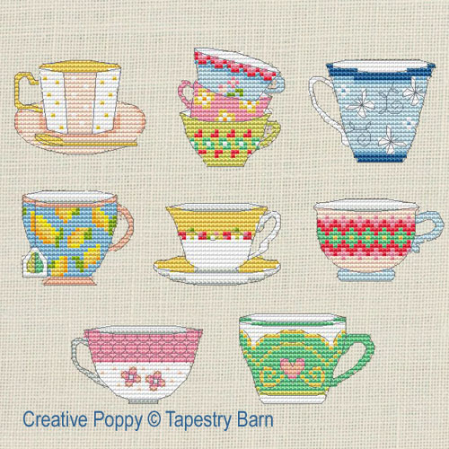 Time for Tea - 8 Teacup motifs&lt;br&gt; TAB133-PRT - 8 pages