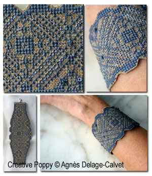 Lace-pattern Cuff bracelet  &lt;br&gt; ADC125-PRT