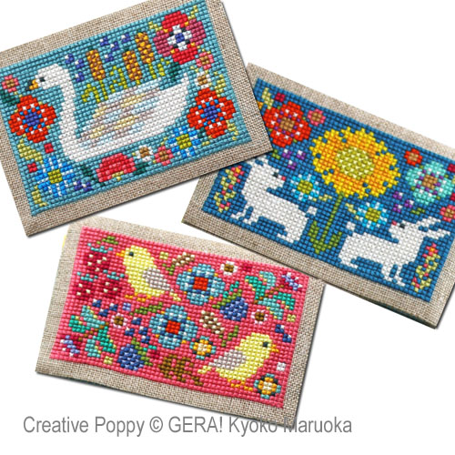Card cases with flower motifs (1) <br> GER138-PRT
