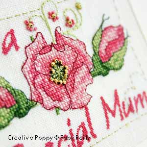 Mother\'s Day card to cross stitch - Pink rose <br> FAB179-PRT