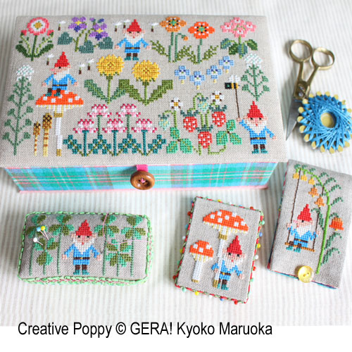 Gnomes in Springfield cross stitch pattern by GERA! Kyoko Maruoka