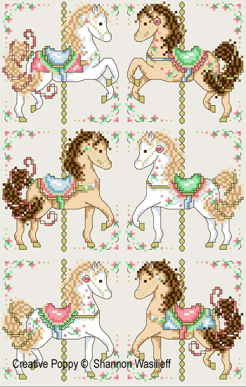 Carousel Horses <br> SWA108-PRT