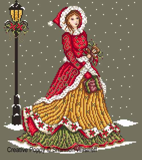 Victorian Christmas Lady <br> SWA112-PRT