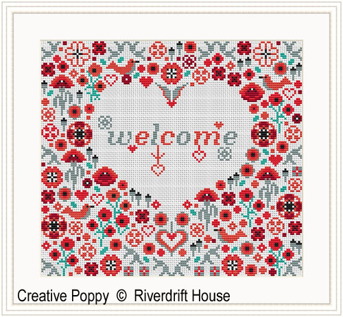 Welcome Poppy Heart <br> RDH140-PRT