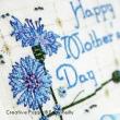 Mother's Day card to cross stitch - cornflower <br> FAB177-PRT