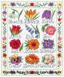 Flower Calendar sampler <br> LJT307-PRT