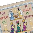 Christmas nativity sampler (Unto us a Child is born)  <br> LJT572-PRT