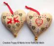 Christmas Hearts Ornaments <br> MAR166-PRT