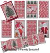 8 Red Card-size Christmas ornaments <br>PER176-PRT