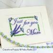 Mother's Day card to cross stitch - lavender <br> FAB178-PRT