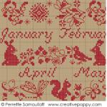Red sampler calendar <br> PER055-PRT