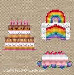 8 Colourful Cakes (with ABC & Numbers chart)<br> TAB127-PRT - 6 pages