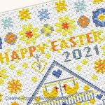 Happy Easter (Sampler or Tea-cosy) <br> RDH169-PRT