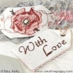 Sepia Rose Garter and Gift tag <br> FAB166-PRT