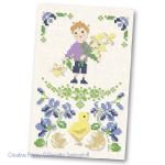 Easter motifs - Easter chick, Surprise encounter, The newly hatched chick <br> PER287-PRT
