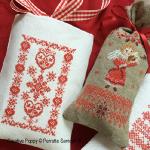 Small Christmas Gift Bags - Angel, Hearts, Jacquard motifs <br> PER274-PRT