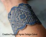Lace-pattern Cuff bracelet  <br> ADC125-PRT