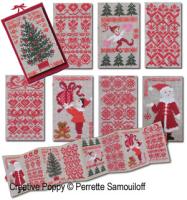 8 Red Card-size Christmas ornaments &lt;br&gt;PER176-PRT
