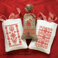 Small Christmas Gift Bags - Angel, Hearts, Jacquard motifs &lt;br&gt; PER274-PRT