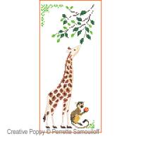 Giraffe &amp; Baby Monkey&lt;br&gt; PER208-PRT