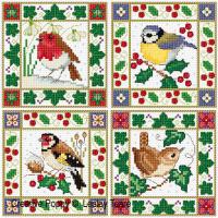 Christmas Birds (mini motifs or cards) &lt;br&gt; LJT321-PRT