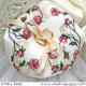 Sweet roses Biscornu - Wedding ring cushion <br> FAB154-PRT